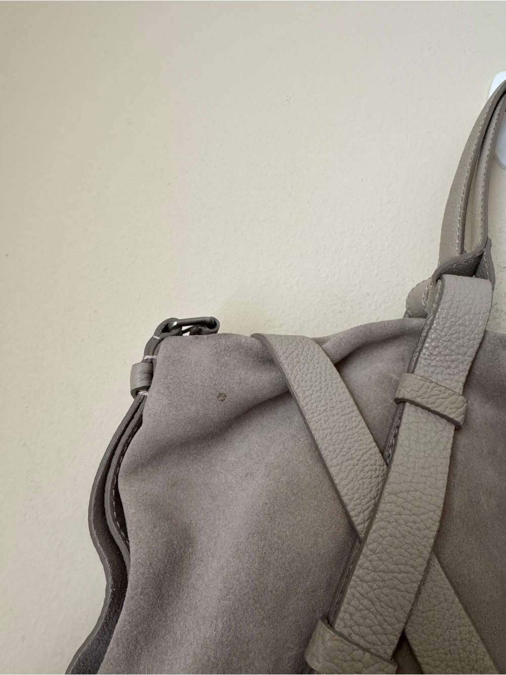 Alexander Wang Kirsten Bag Suede Leather Khaki Shoulder Strap Tote - Picture 7 of 10
